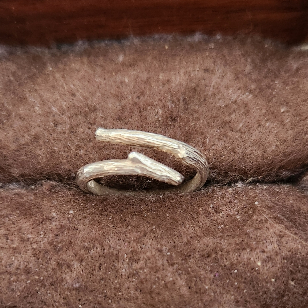 Adjustable Sterling Silver Wrap Tree Branch Ring Size 6